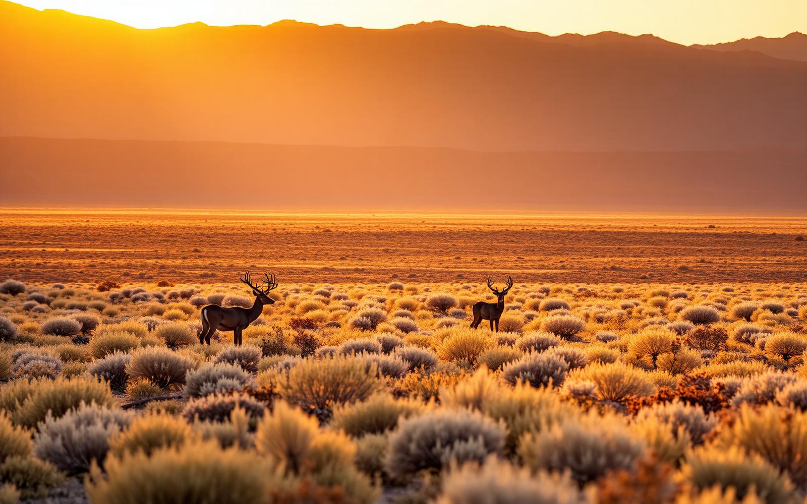 Northern Nevada high desert at sunset